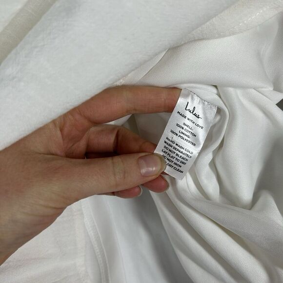 Lulus Dress Women’s Small I've Got Love White Off-the-Shoulder Midi White - Picture 9 of 10